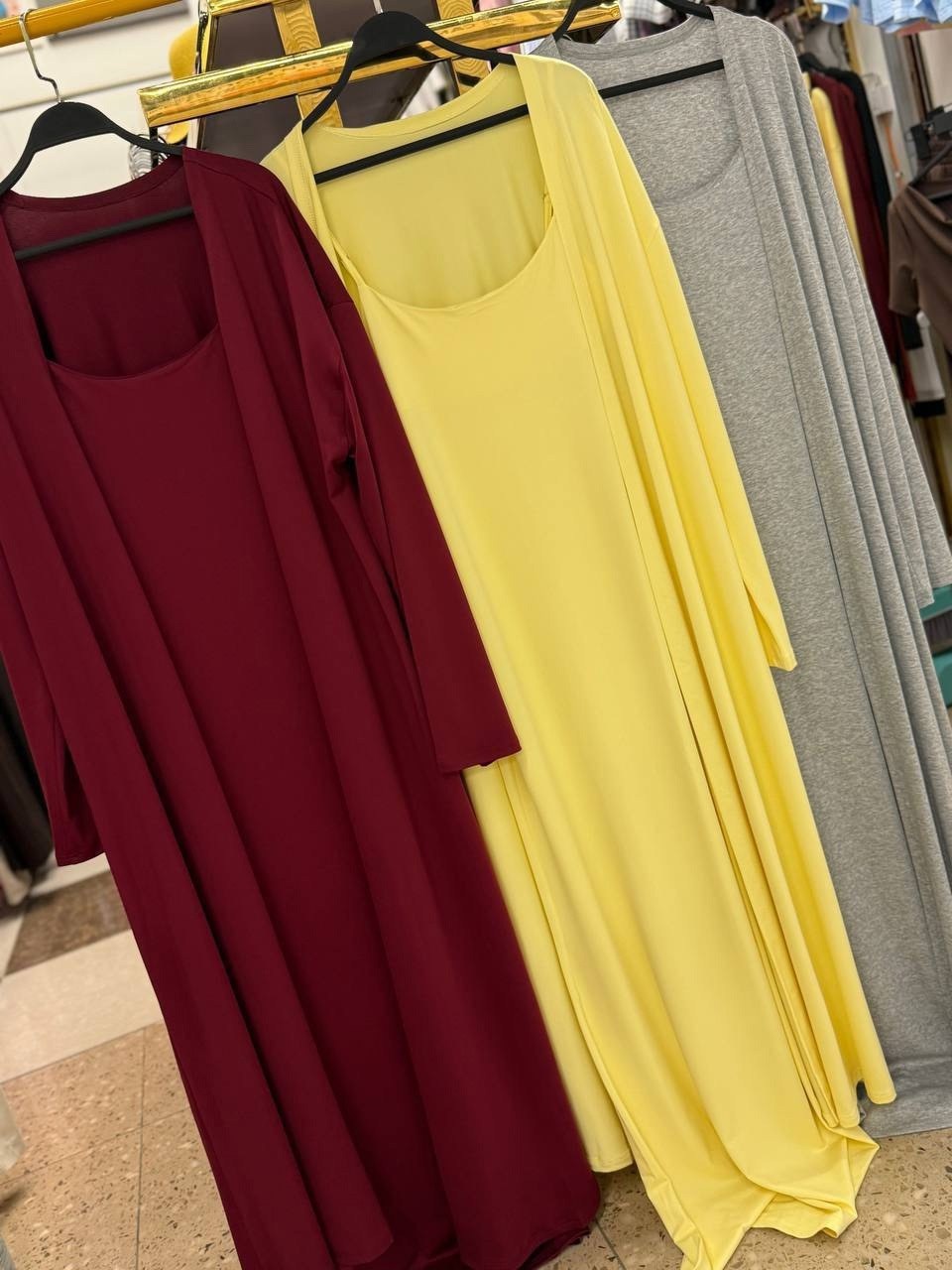 модные кардиганы,трикотажное платье,длинное платье,длинный кардиган,платье комплект