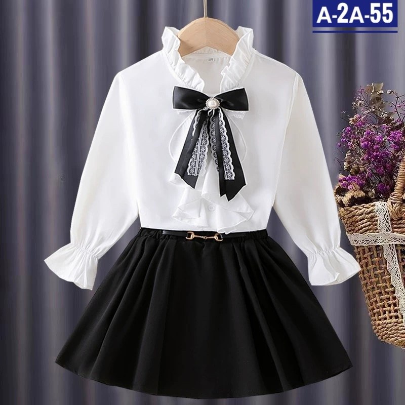 модные вещи в школу,блузка с длинным рукавом для девочек,блузка для девочек,школьная одежда для девочек,блузка с длинным рукавом и бантом