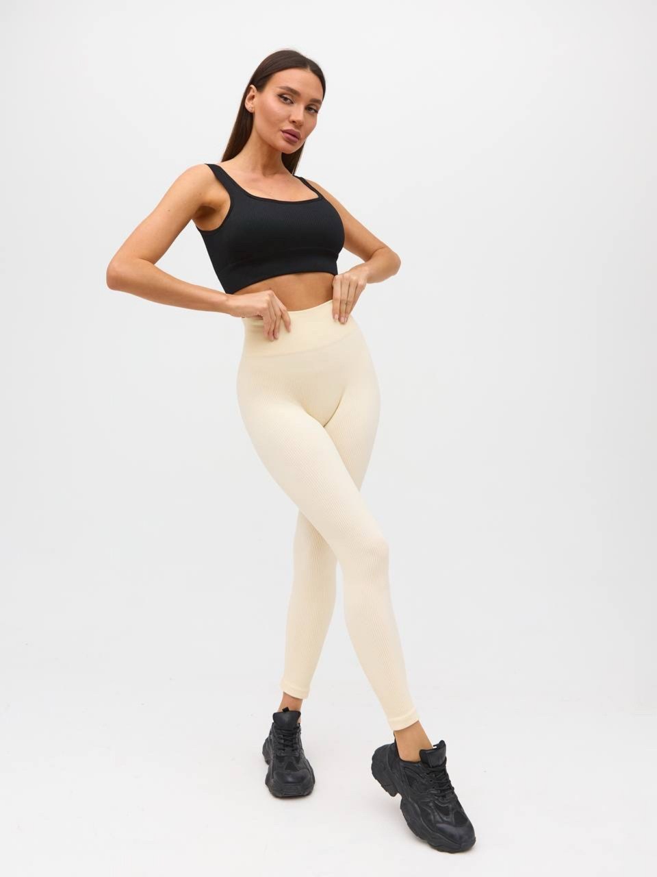 легинсы женские,лосины в рубчик леггинсы спортивные утягивающие,женские леггинсы,легинсы для фитнеса,бежевые лосины спортивные