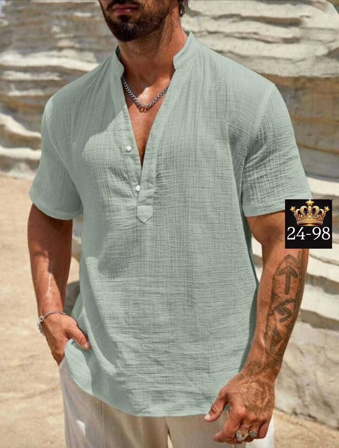 рубашка льняная мужская,мужская повседневная рубашка,летняя мужская рубашка,повседневная рубашка,пляжная рубашка мужская