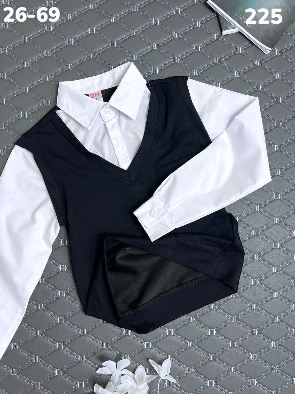 рубашка обманка школьная,школьная форма,одежда для школьников,школьная одежда,рубашка обманка