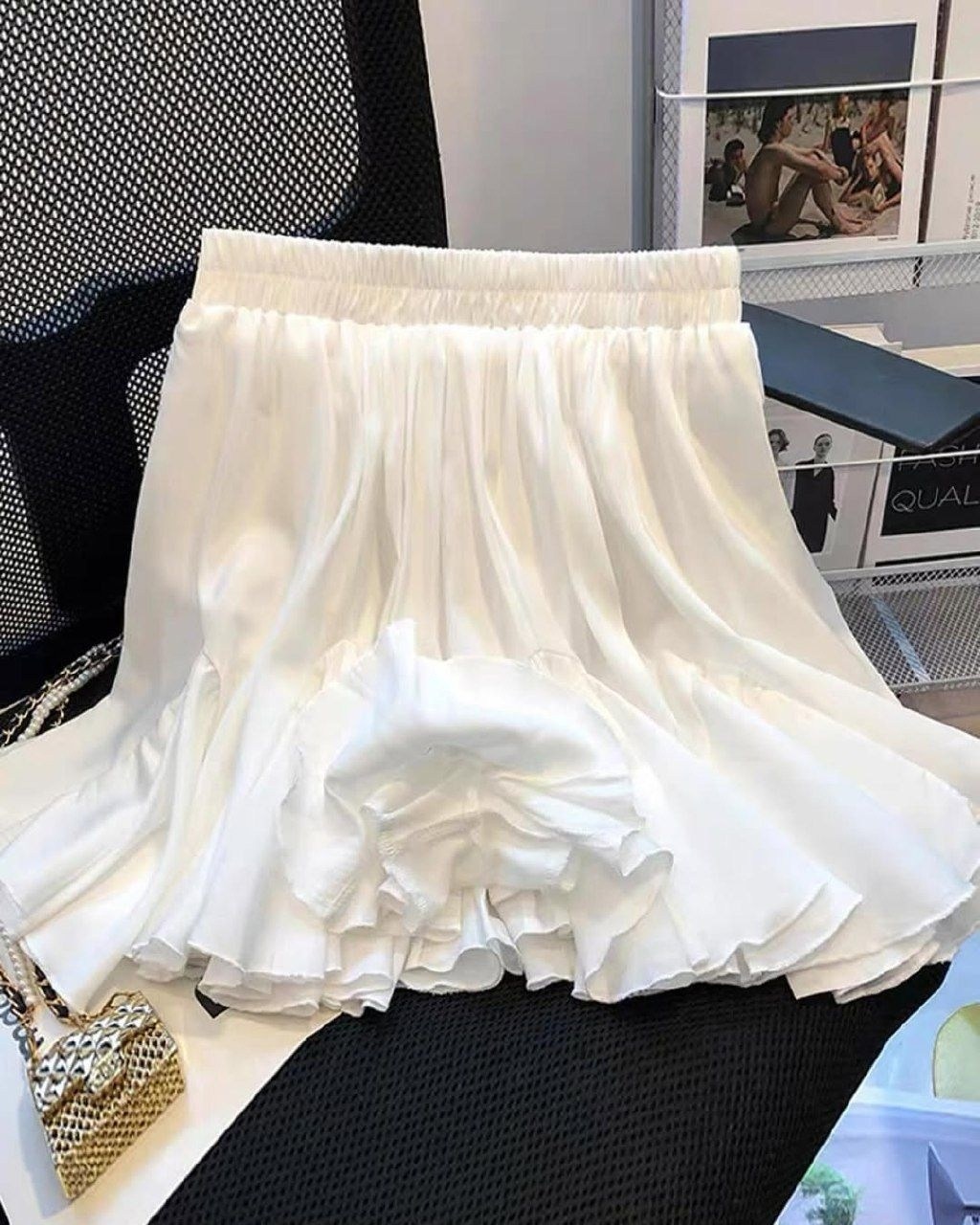 юбка,юбка с оборками,юбка шифон,женская юбка,юбка свободная