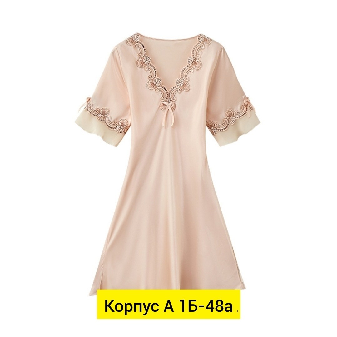 ночные сорочки женские,женская ночная рубашка,таобао платья,ночная рубашка с короткими рукавами,ночные сорочки