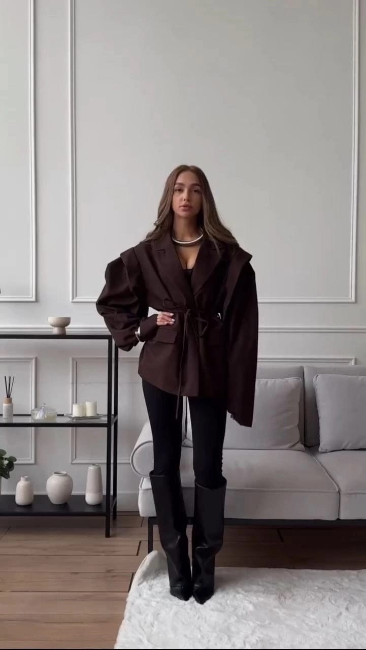 элегантный брючный костюм,пиджак с поясом,женские костюмы,костюм пиджак,элегантный блейзер