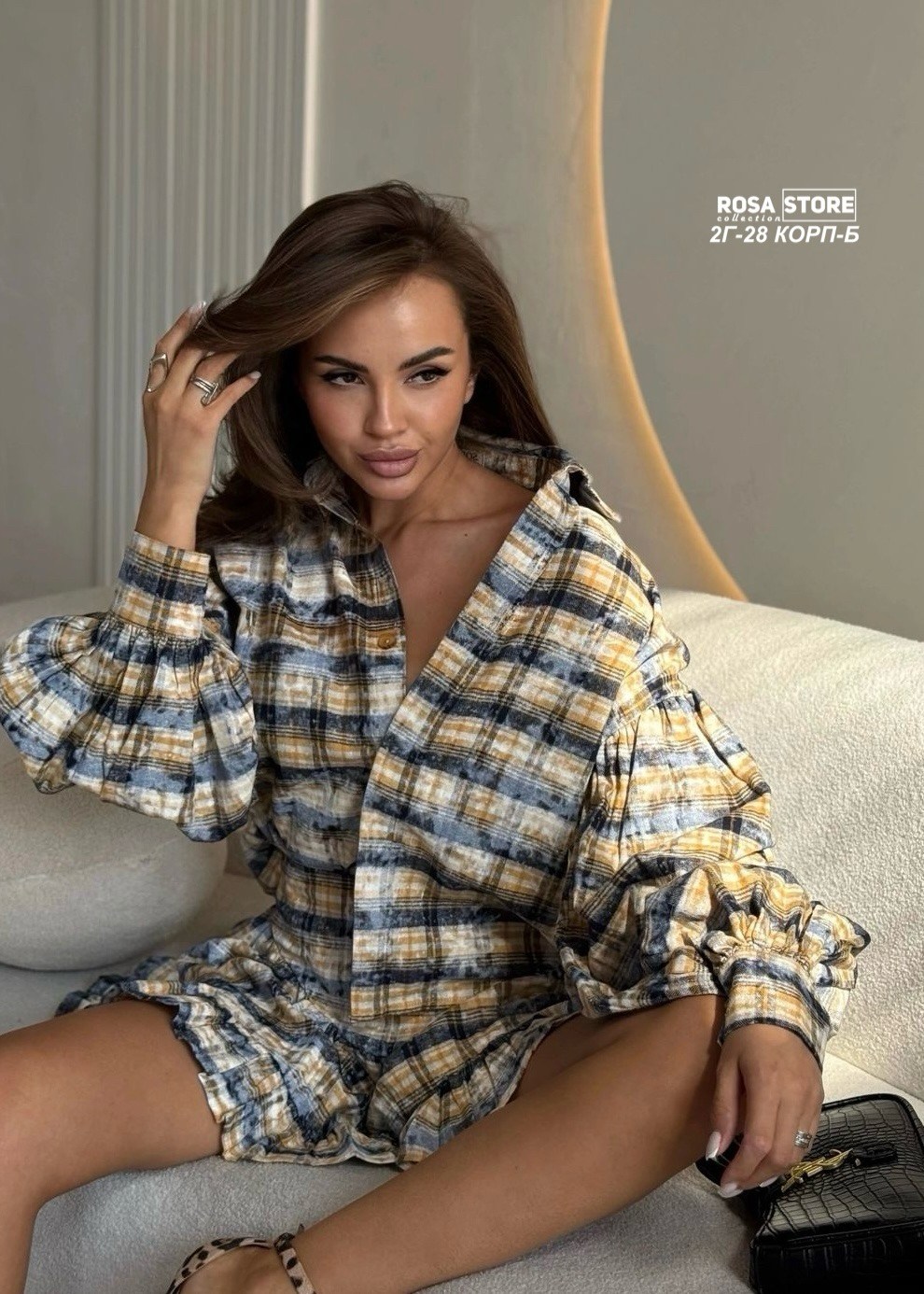 повседневный костюм,женские костюмы,костюм с юбкой и рубашкой,одежда женская,платье в клетку