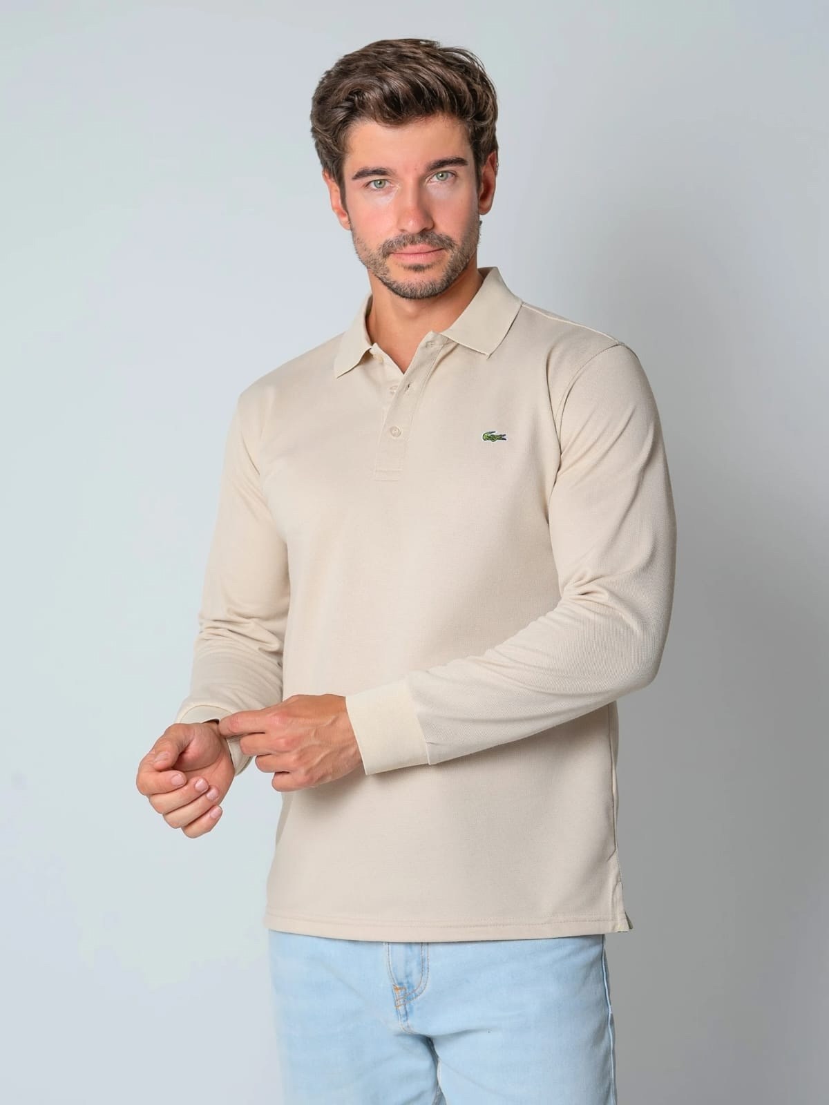 поло с длинными рукавами,lacoste белый,long sleeve polo shirt lacoste,кофта белая мужская,мужская мода