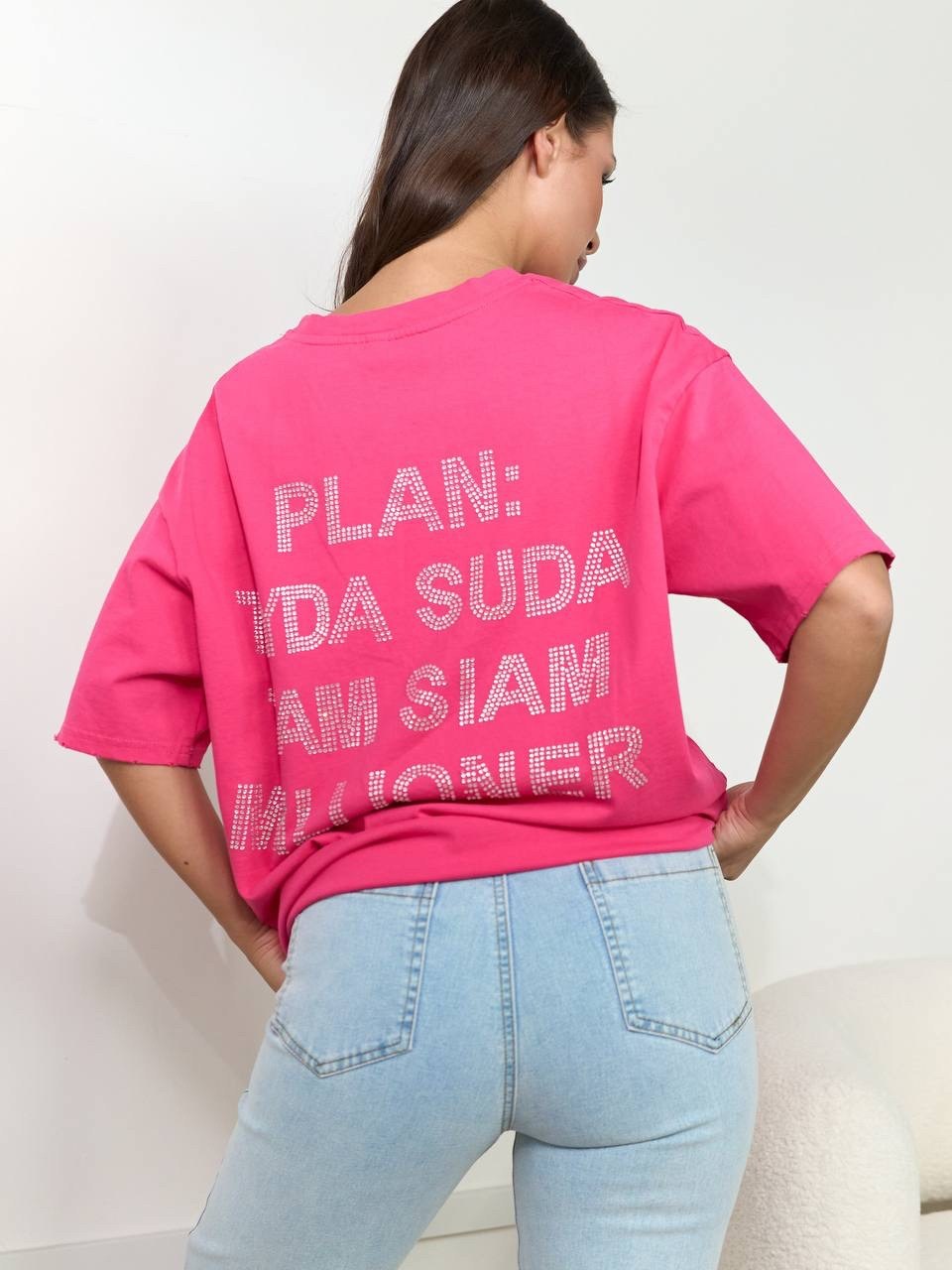 футболки женская оверсайз,розовая футболка оверсайз,футболка женская оверсайз с надписью из страз,футболки женская,футболки оверсайз с принтами