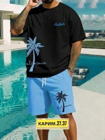 ,мужской летний костюм,мужской спортивный костюм летний,мужское одежда,футболки мужские оверсайз