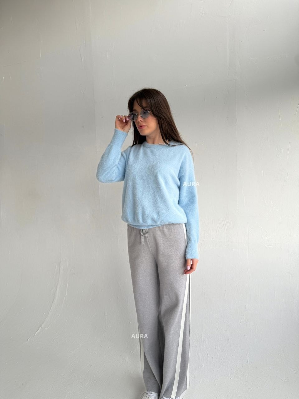 джемпер оверсайз,джемпер стиль,голубой джемпер,женские джемпера,джемпер из ангоры