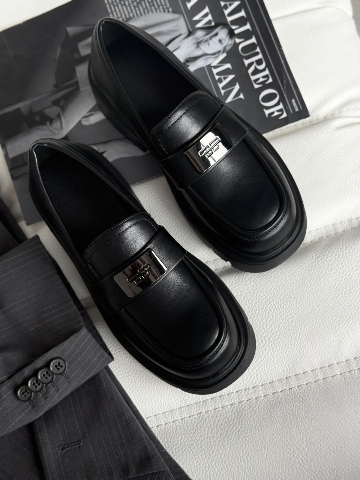 ,лоферы женские,кожаные лоферы,черные лоферы,массивные лоферы