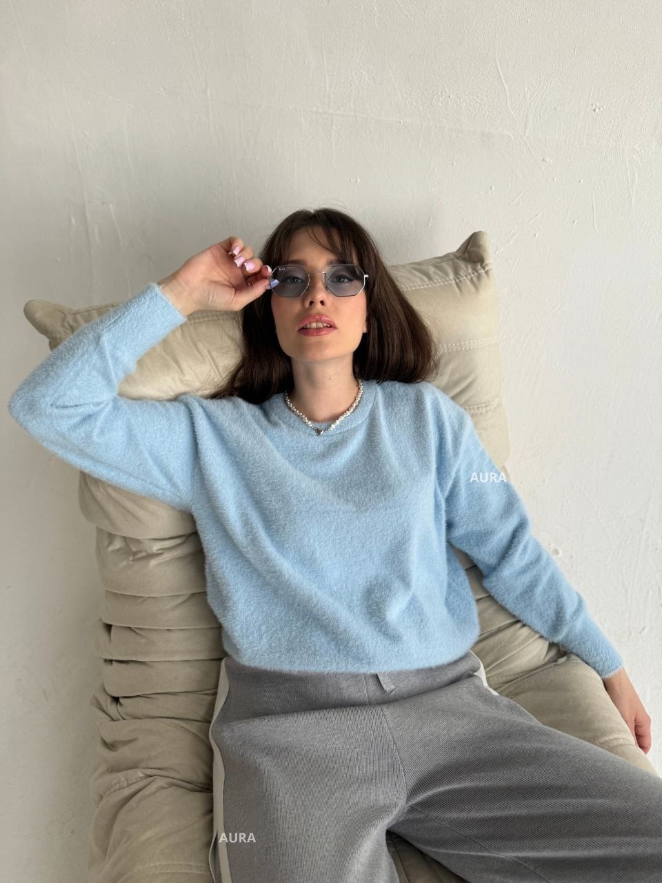 джемпер оверсайз,джемпер стиль,голубой джемпер,женские джемпера,джемпер из ангоры