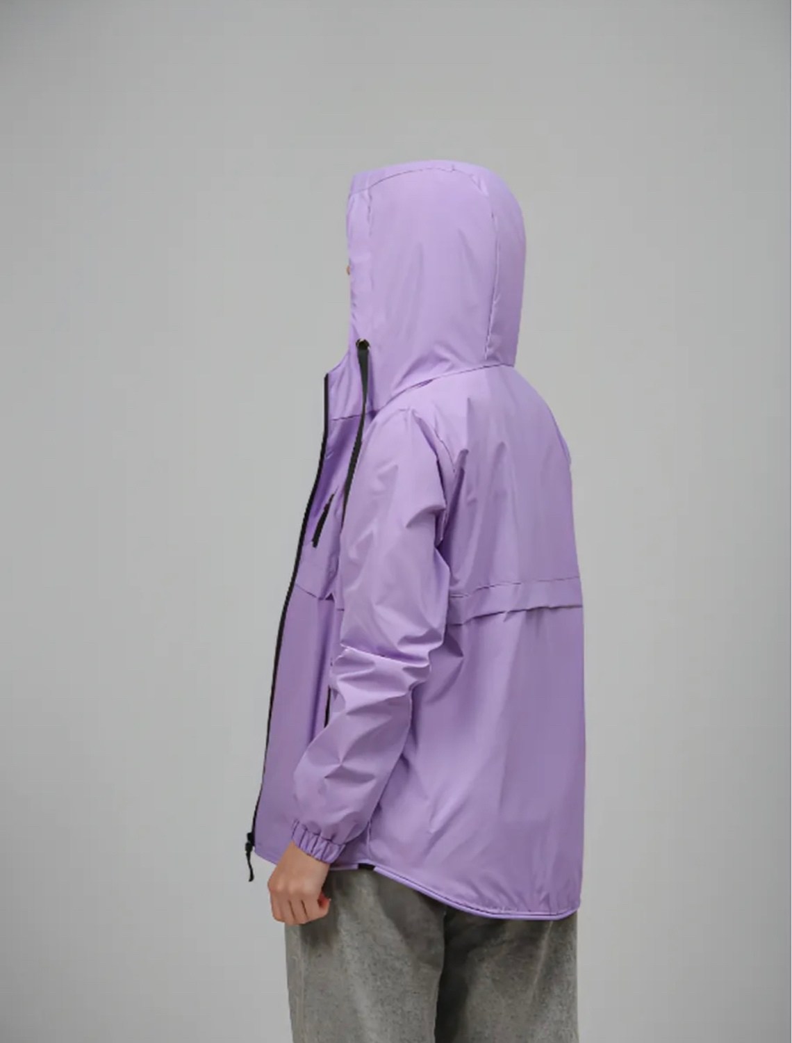 ветровка женская,ветровка,ветровка женская из текстиля с капюшоном,ветровка женская фиолетовая,женская куртка