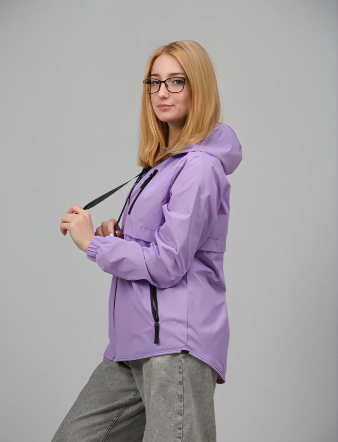 ветровка женская,ветровка,ветровка женская из текстиля с капюшоном,ветровка женская фиолетовая,женская куртка