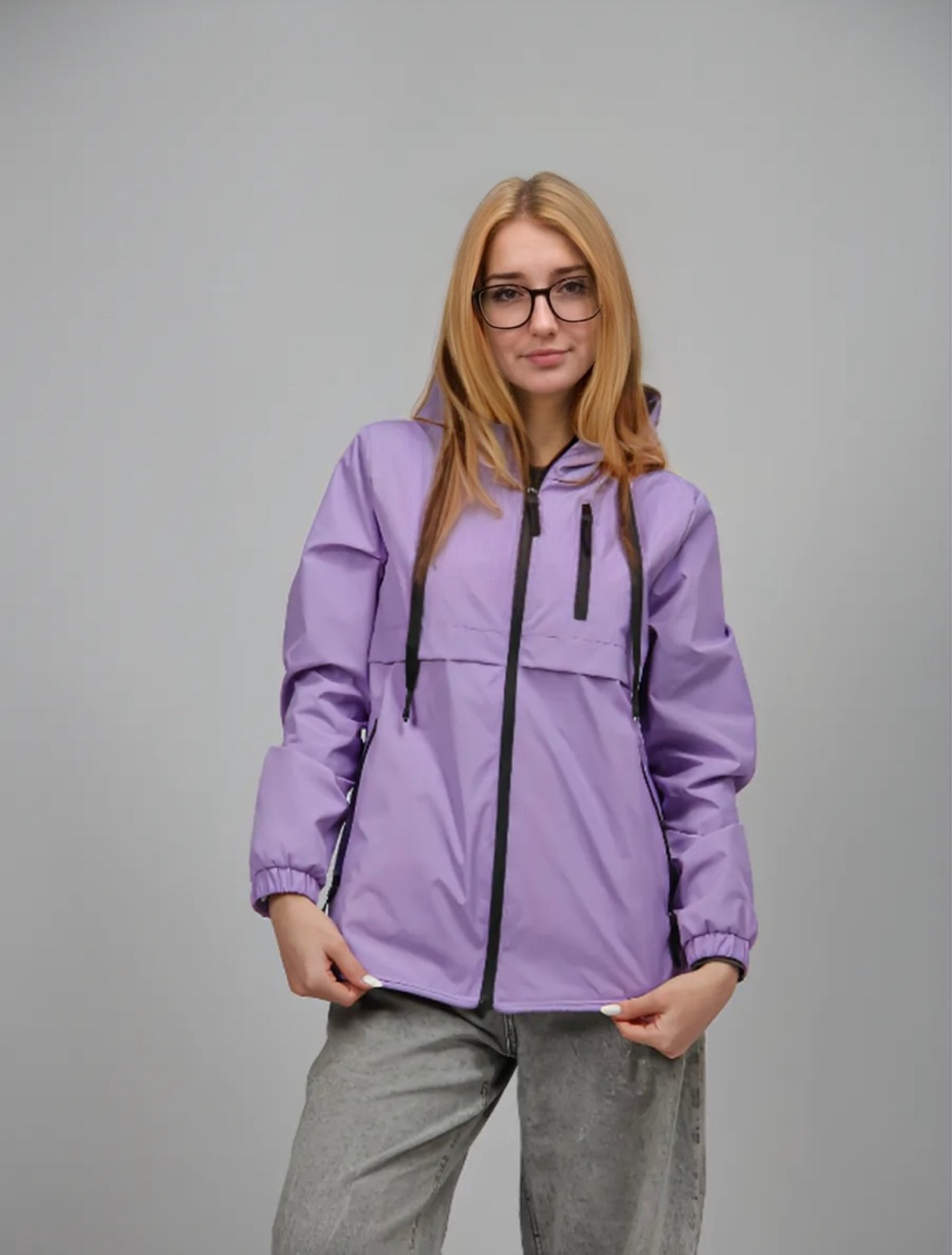 ветровка женская,ветровка,ветровка женская из текстиля с капюшоном,ветровка женская фиолетовая,женская куртка