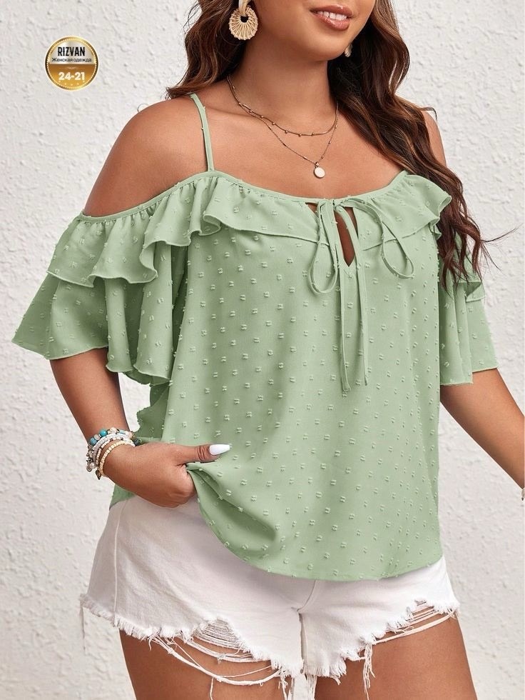блузка с оборками,блузка с открытыми плечами,шифоновая блуза,повседневная блуза,блуза с открытыми плечами