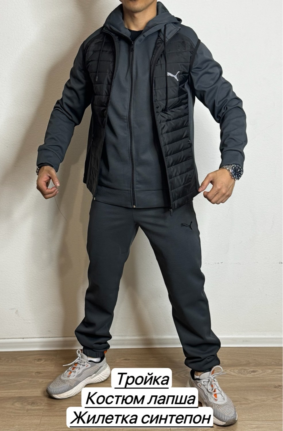 мужской теплый спортивный костюм тройка,спортивный костюм тройка с жилеткой,костюм тройка спортивный,костюм спортивный мужской,костюм тройка мужской