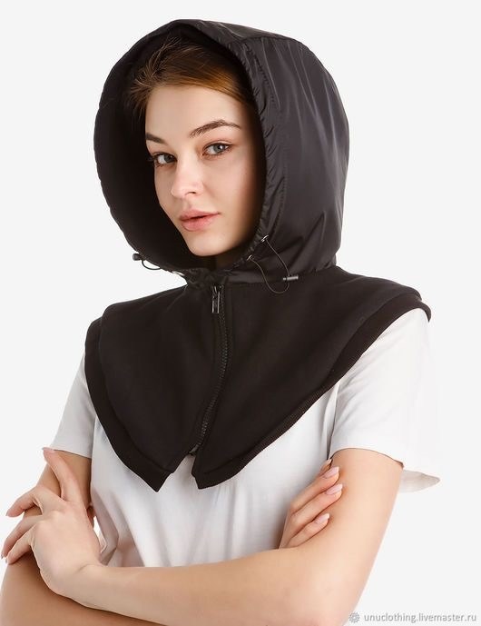 зара капор капюшон,капюшон манишка,съемный капюшон,манишка с капюшоном женская,отдельный капюшон