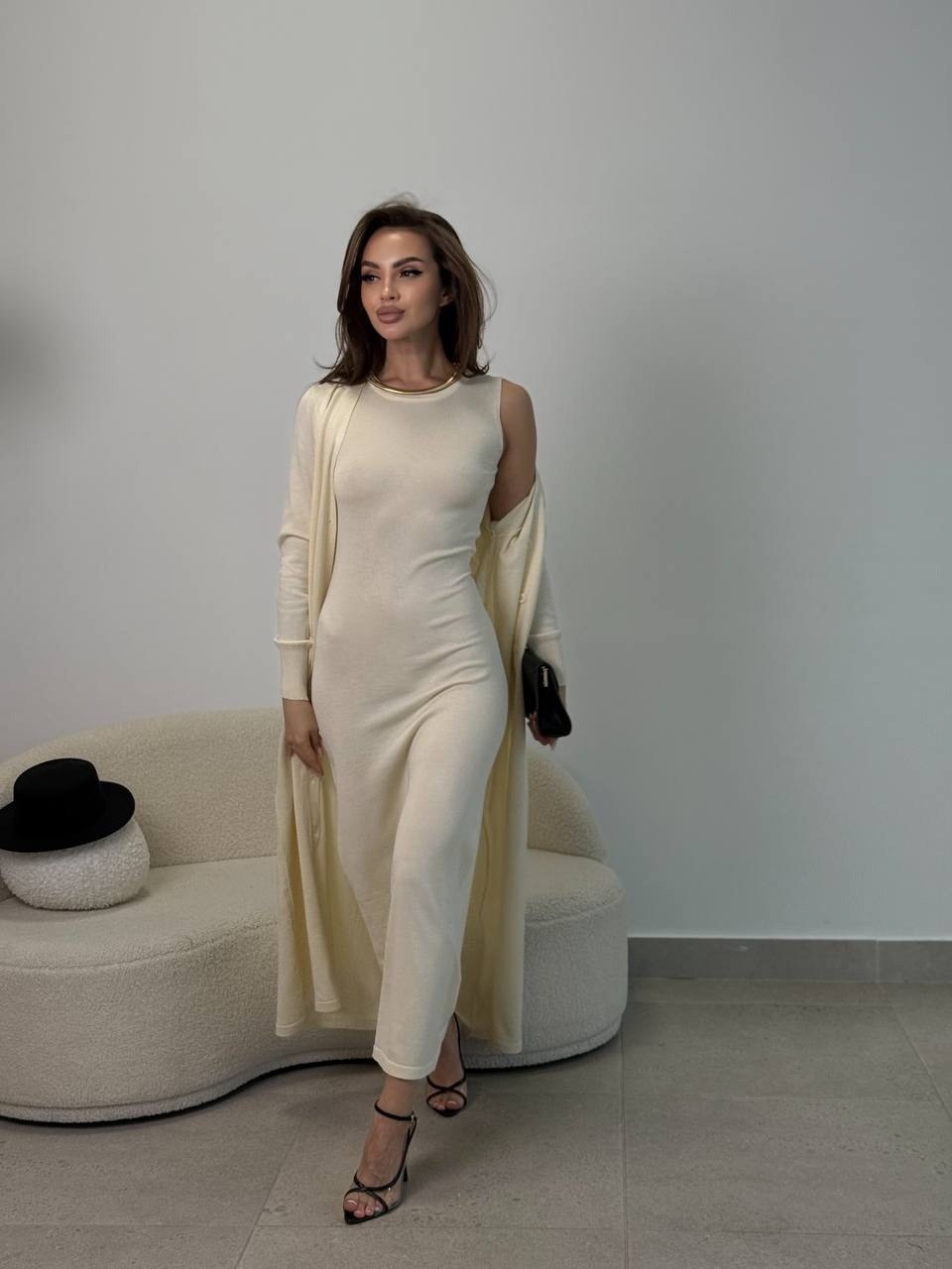 костюм с платьем,платье лапша длинное с кардиганом,костюм платье с кардиганом,платье лапша с кардиганом,элегантные кардиганы