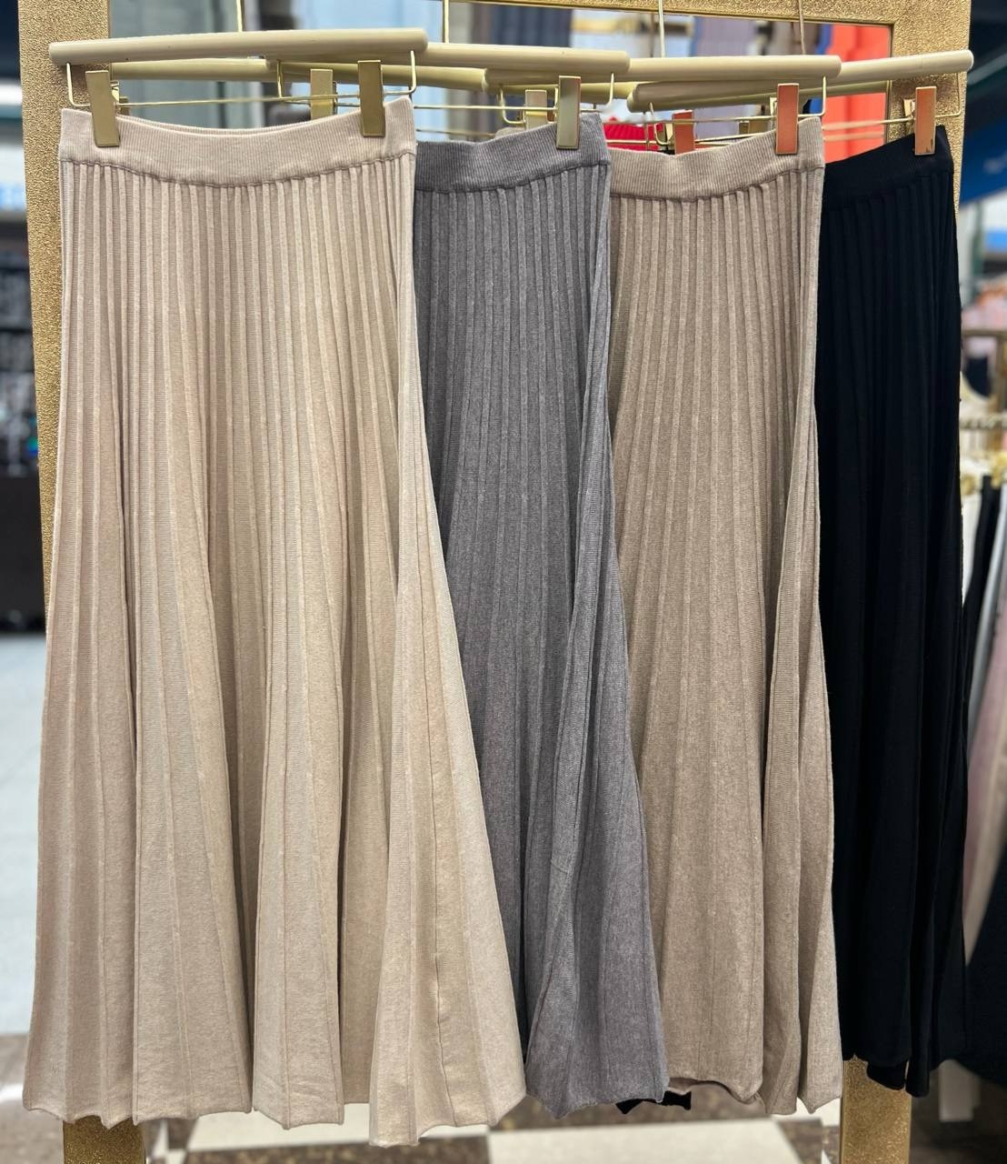 женская длинная плиссированная юбка из,длинная плиссированная юбка,женская плиссированная юбка,плиссированная юбка,трикотажная юбка