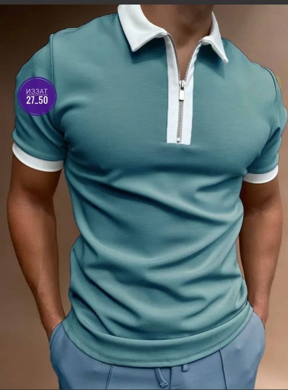мужская рубашка поло с короткими рукавами,мужская рубашка поло,повседневная рубашка,рубашка поло на молнии,рубашка поло