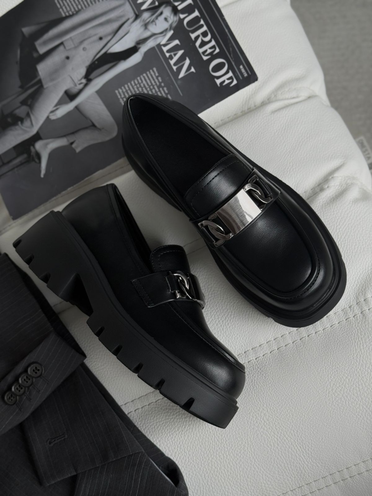 ,лоферы женские,кожаные лоферы,черные лоферы,массивные лоферы