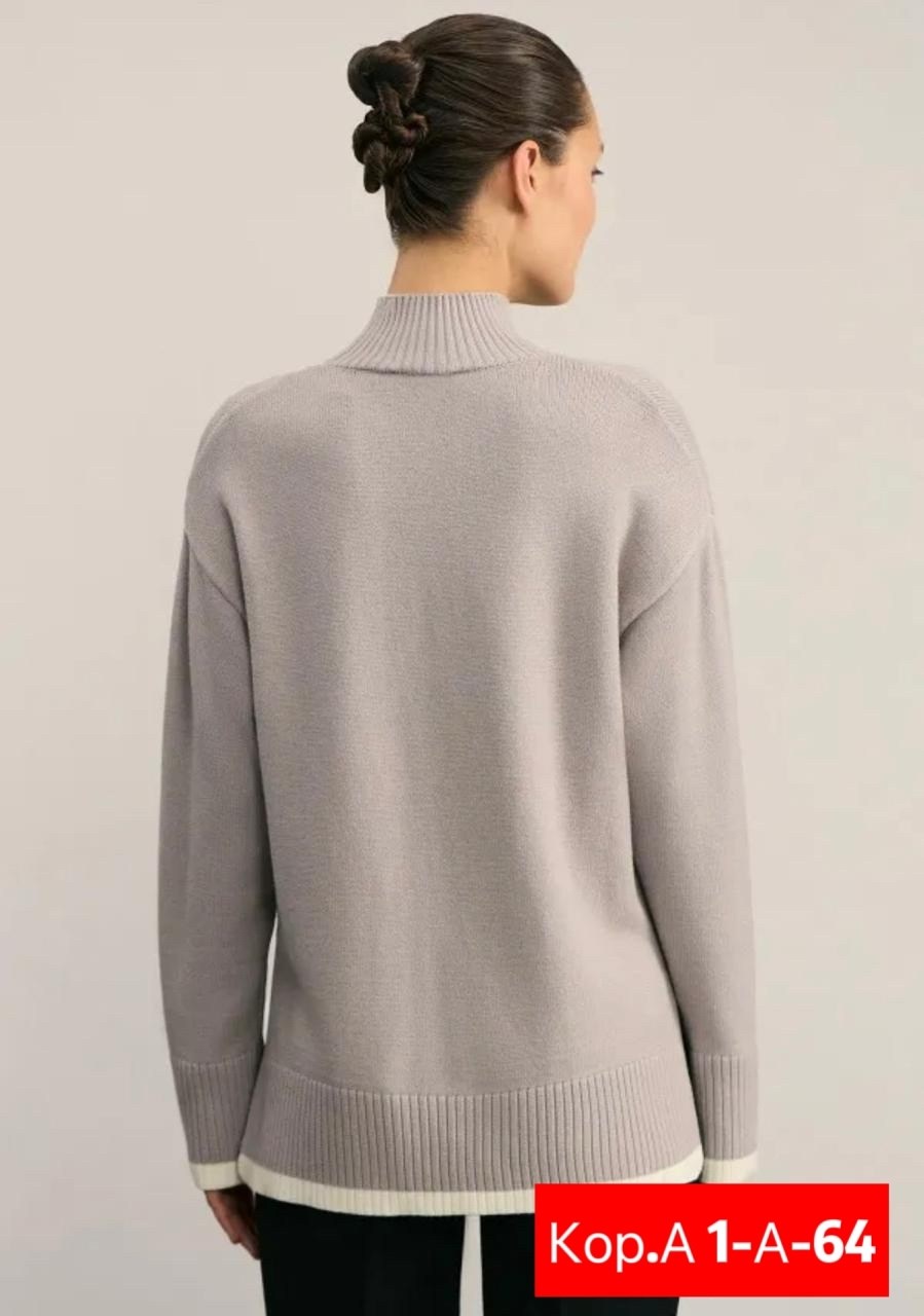 джемпер бежевый,джемпер с воротником стойка,свитер женский zarina,zarina джемпер женский,бежевый свитер