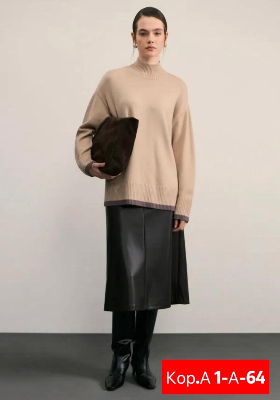 джемпер бежевый,джемпер с воротником стойка,свитер женский zarina,zarina джемпер женский,бежевый свитер