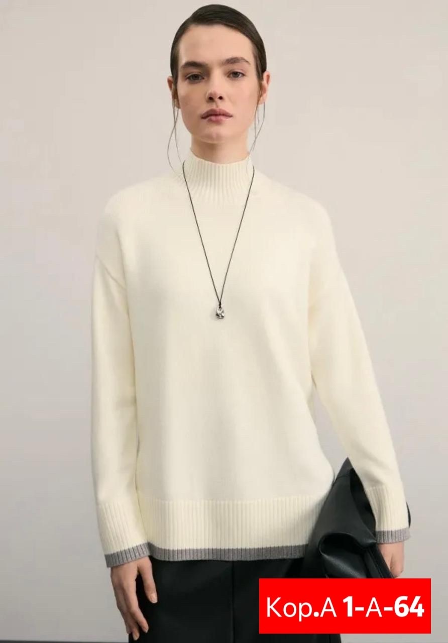 джемпер бежевый,джемпер с воротником стойка,свитер женский zarina,zarina джемпер женский,бежевый свитер