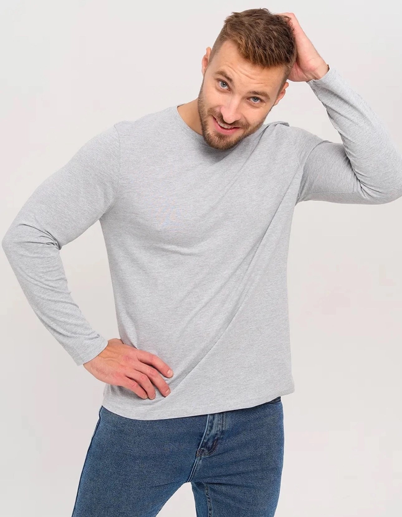 лонгслив,мужской лонгслив,серый лонгслив,лонгслив мужской с длинным рукавом серый,лонгслив однотонный мужской