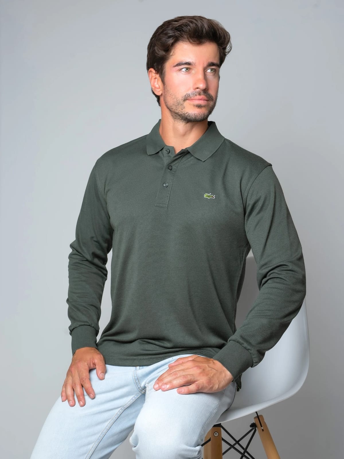 поло с длинными рукавами,lacoste белый,long sleeve polo shirt lacoste,кофта белая мужская,мужская мода