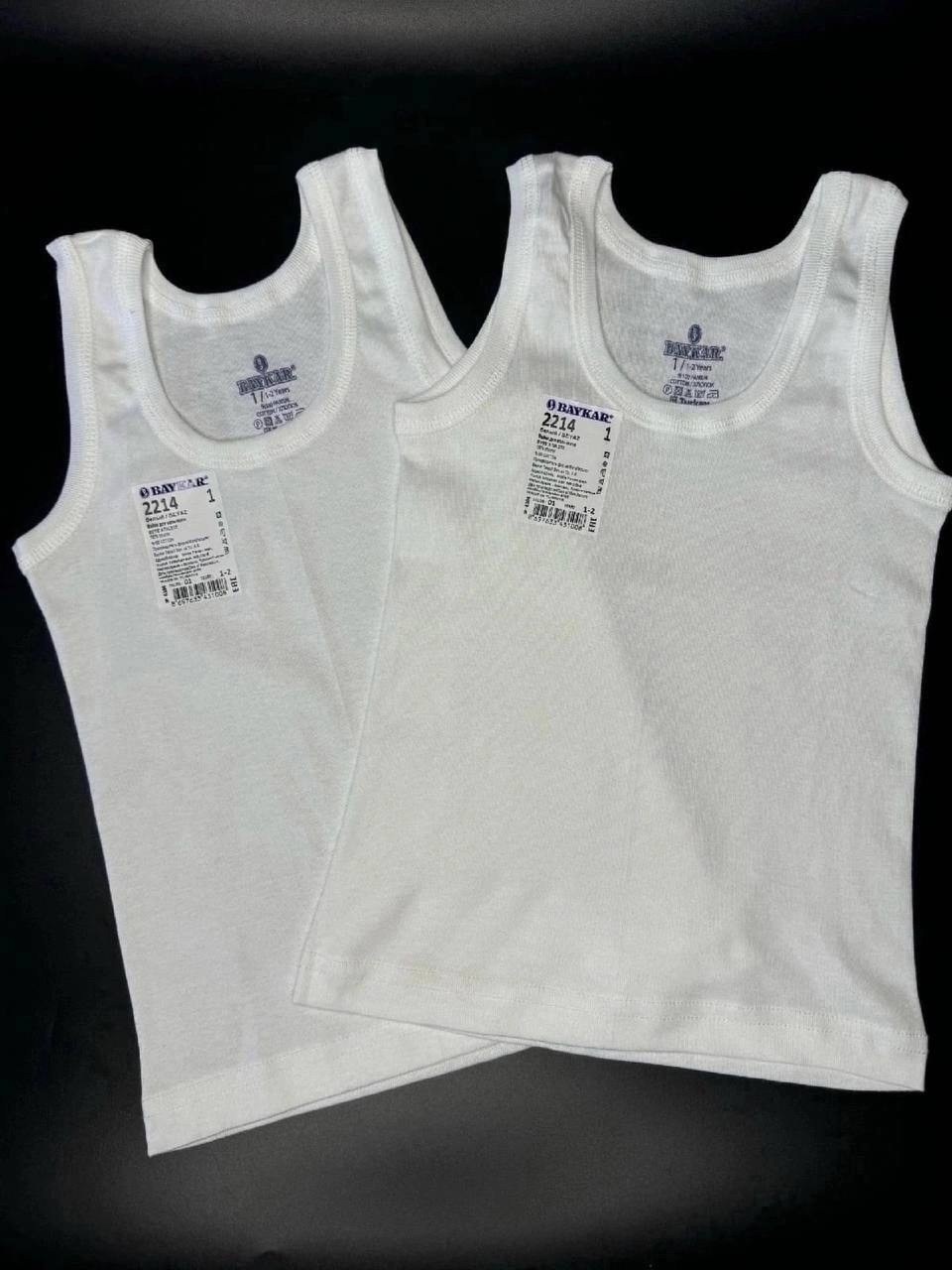 майка baykar для мальчиков,комплект маек baykar,майка 2214 байкар,майка детская,майка белая