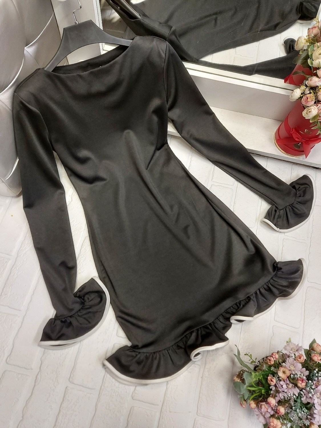 стильное платье,платья с оборками,модное платье,платье,платья женская