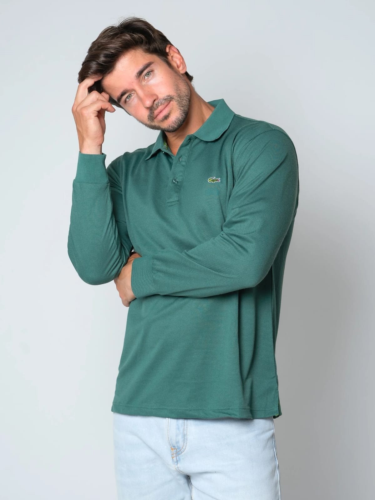 поло с длинными рукавами,lacoste белый,long sleeve polo shirt lacoste,кофта белая мужская,мужская мода