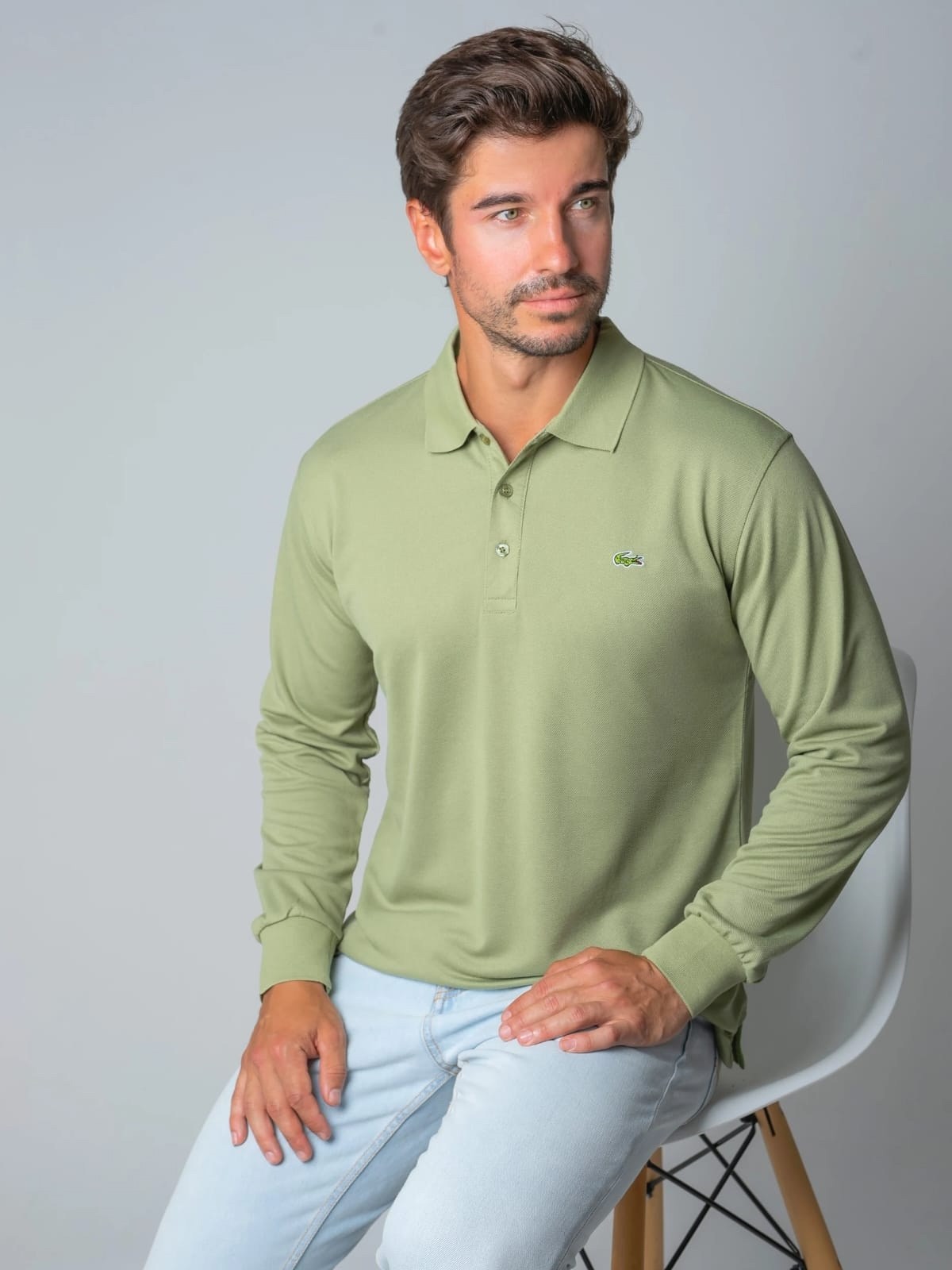 поло с длинными рукавами,lacoste белый,long sleeve polo shirt lacoste,кофта белая мужская,мужская мода