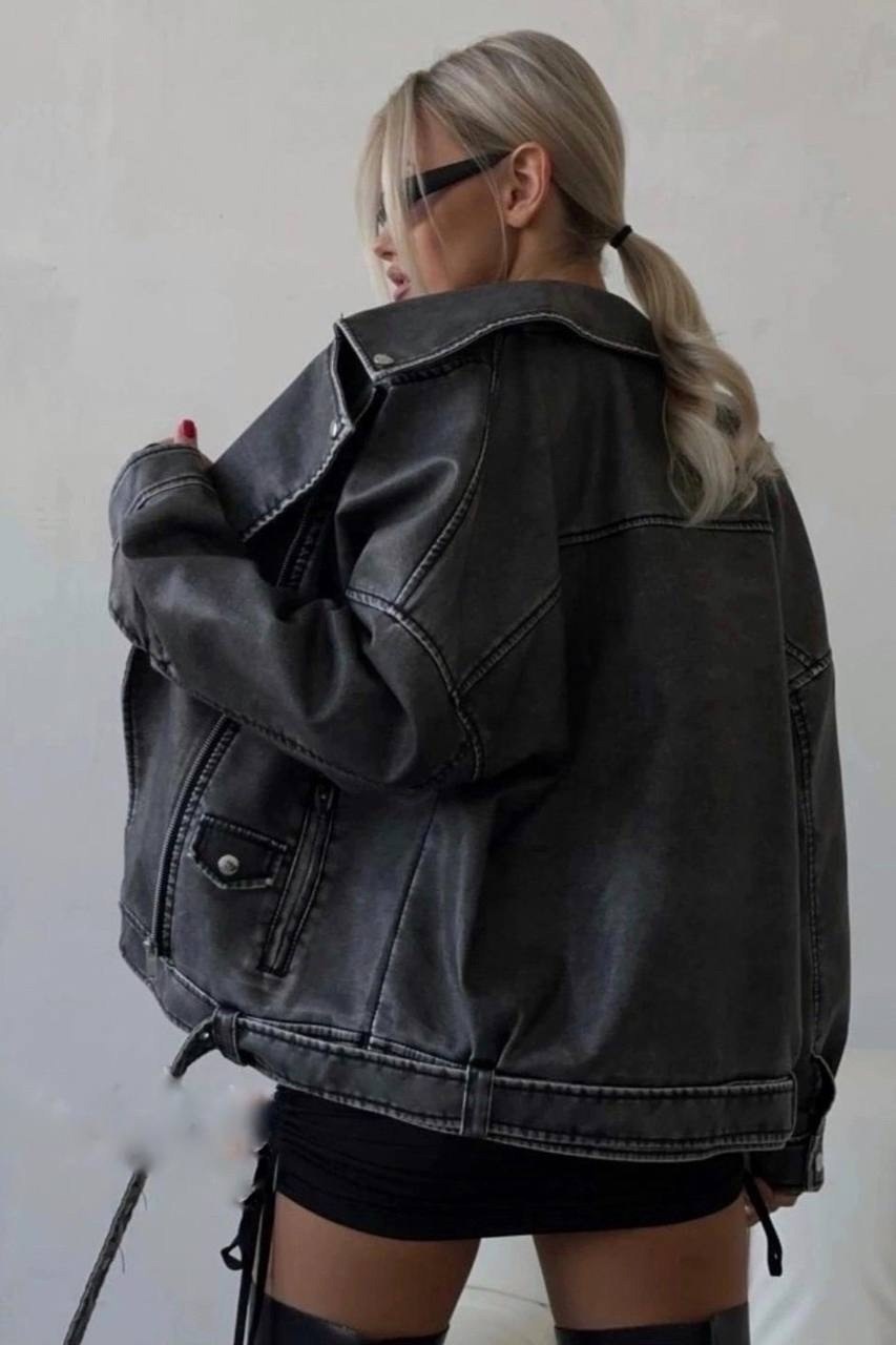 куртка косуха женская из экокожи оверсайз,косуха женская куртка кожаная оверсайз,куртка косуха оверсайз из экокожи весенняя saxar,куртка косуха из экокожи оверсайз,косуха кожаная куртка экокожа оверса