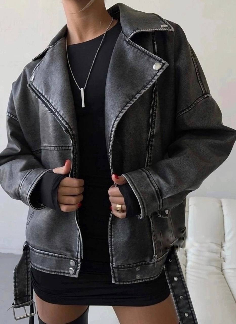 куртка косуха женская из экокожи оверсайз,косуха женская куртка кожаная оверсайз,куртка косуха оверсайз из экокожи весенняя saxar,куртка косуха из экокожи оверсайз,косуха кожаная куртка экокожа оверса