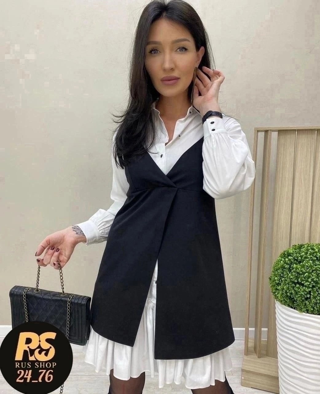 сарафан с рубашкой,костюм двойка женская,костюм с платьем,жилетка с платьем