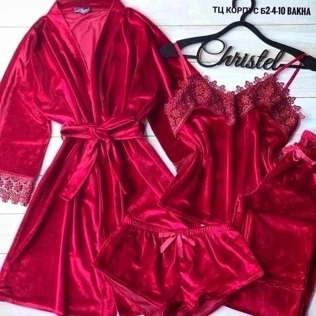 комплект велюровый,пижама велюровая женская,пижамы 4 ка велюровые с халатом,пижама комплект,пижама женские