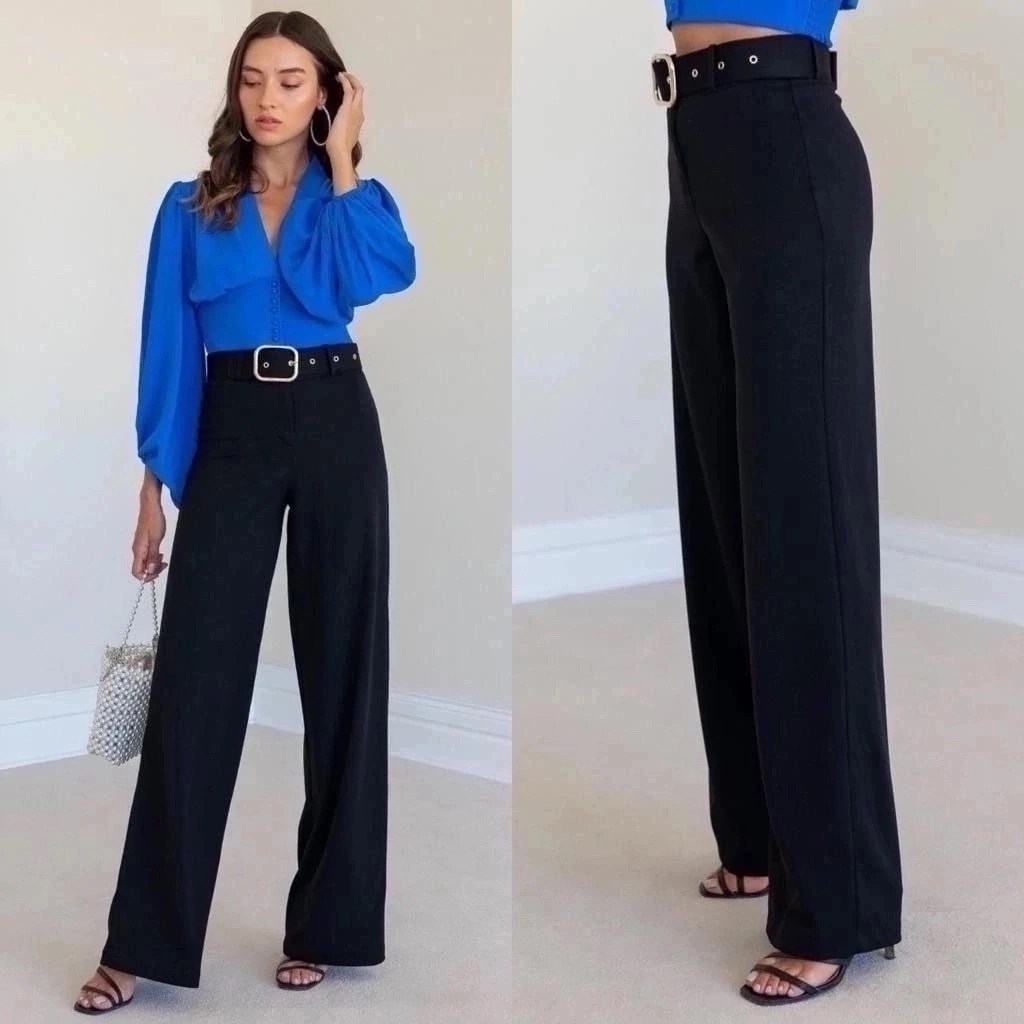 брюки палаццо с завышенной талией,брюки женские классические клеш,элегантные брюки,брюки прямые,брюки палаццо черные с высокой талией деловые