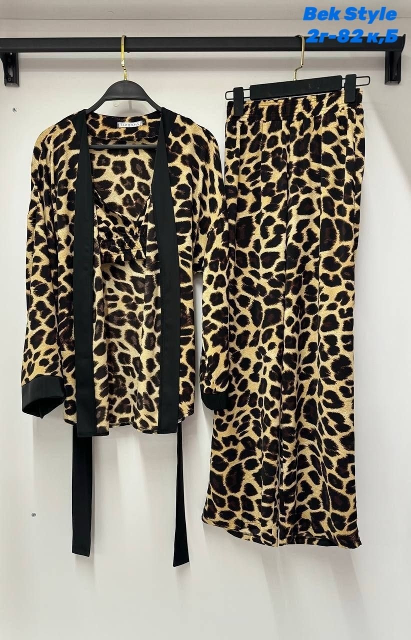костюм леопардовый,костюм женский,пижама леопардовая,женский костюм тройка,леопардовый костюм женский