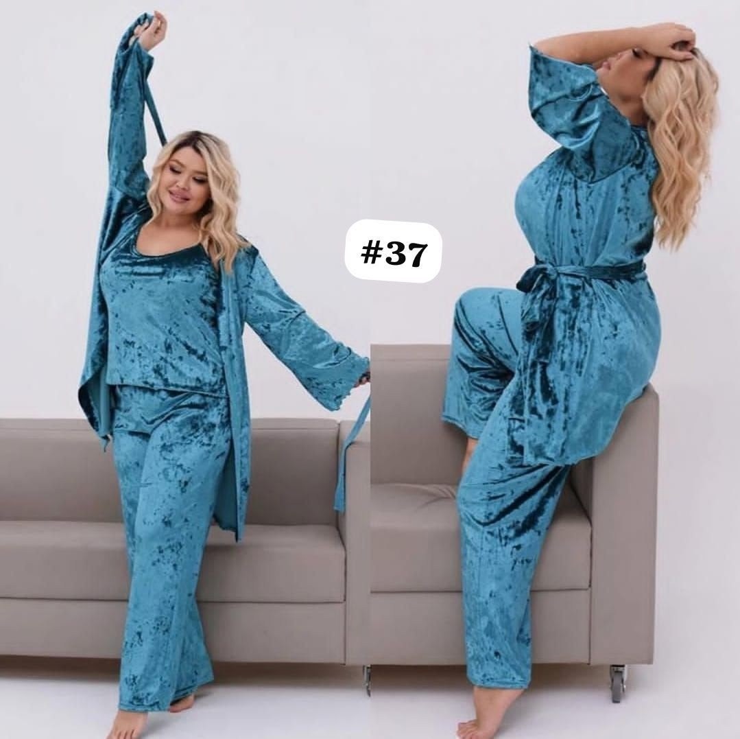 комплект пижамный тройка велюр,велюр костюм,пижама тройка женская велюр,велюровая пижама для девочки,пижама велюровая со штанами комплект 4 в 1