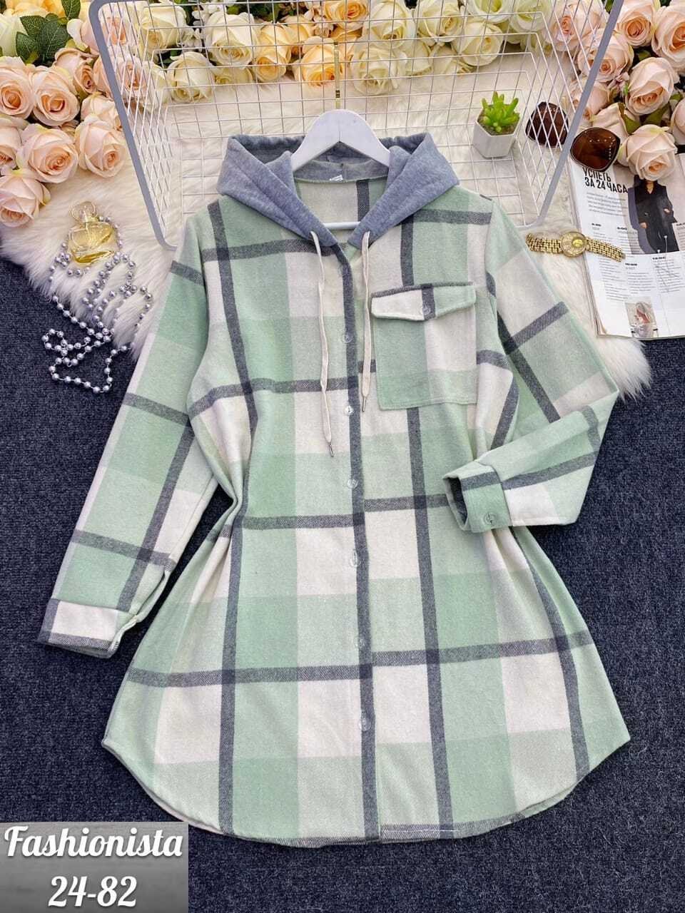 рубашка оверсайз теплая в клетку удлиненная,рубашка теплая в клетку с капюшоном,рубашка женская,рубашка теплая,удлиненная рубашка