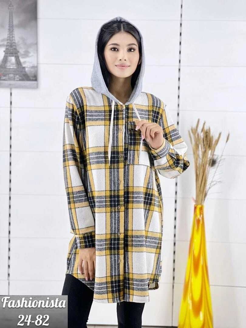 рубашка оверсайз теплая в клетку удлиненная,рубашка теплая в клетку с капюшоном,рубашка женская,рубашка теплая,удлиненная рубашка