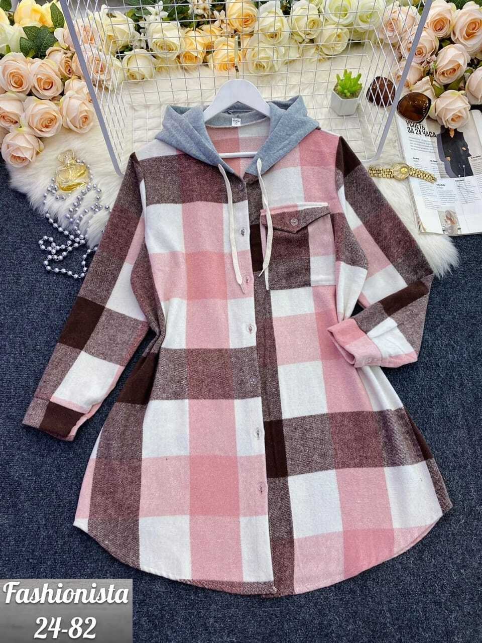 рубашка оверсайз теплая в клетку удлиненная,рубашка теплая в клетку с капюшоном,рубашка женская,рубашка теплая,удлиненная рубашка