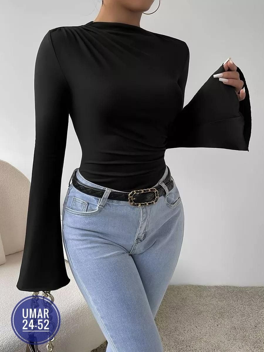 женская кофта,рукава клеш,