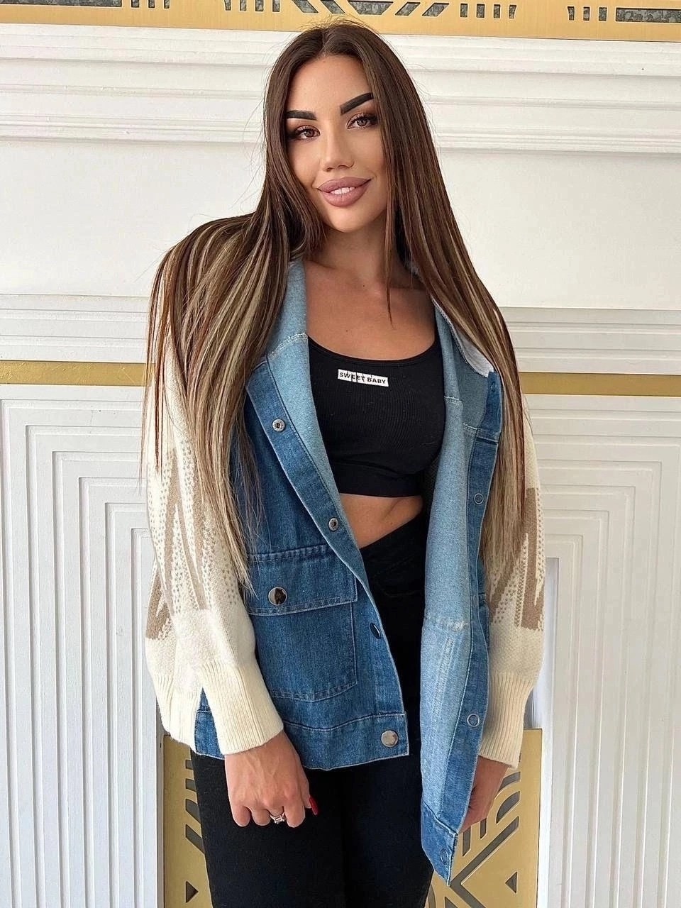 кардиган комбинированный,кардиган,кардиган 2025,кофта кардиган,свитер с капюшоном