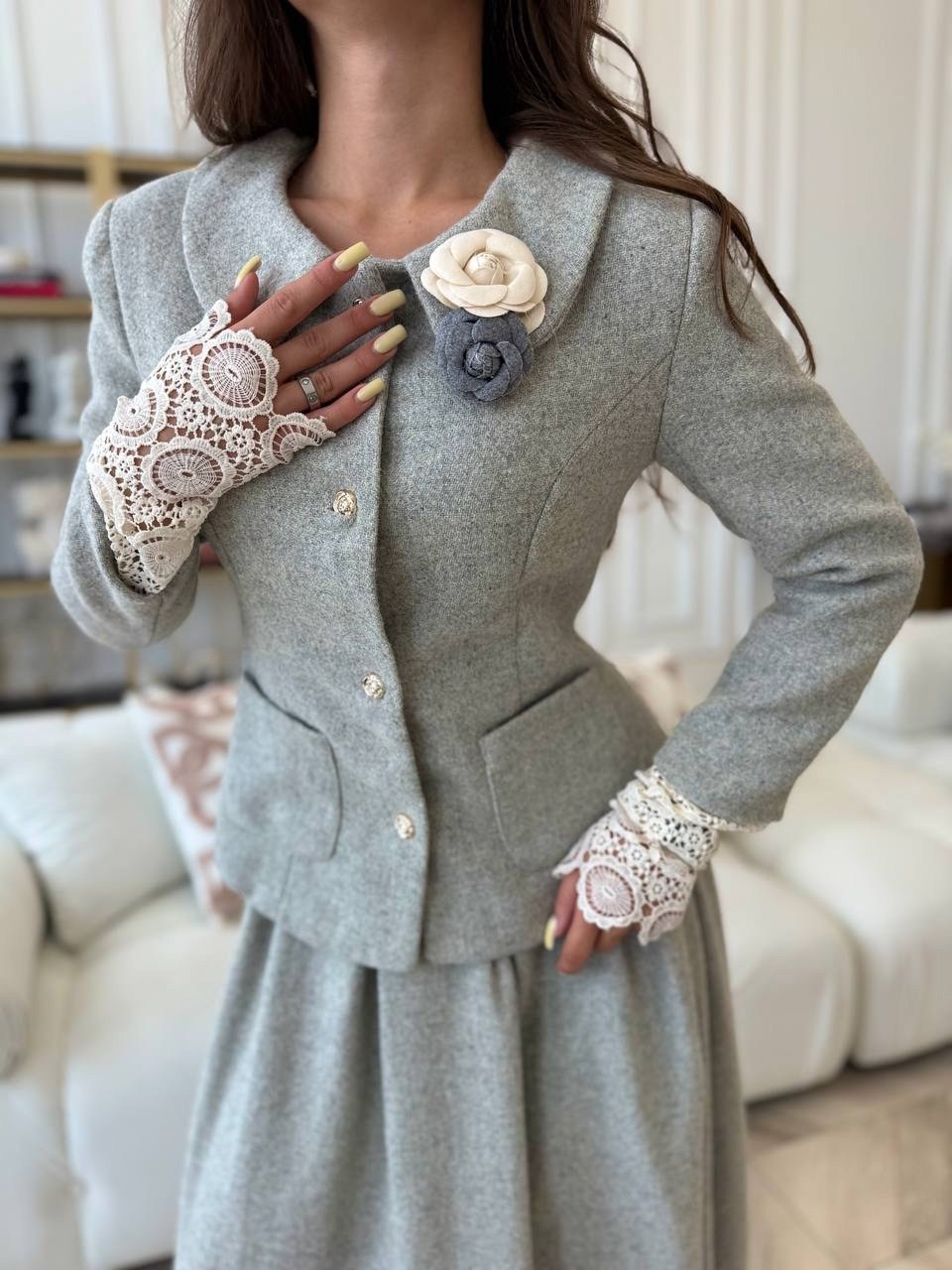 твидовый костюм с юбкой,женский твидовый костюм,элегантные костюмы,твидовые костюмы,стильные костюмы