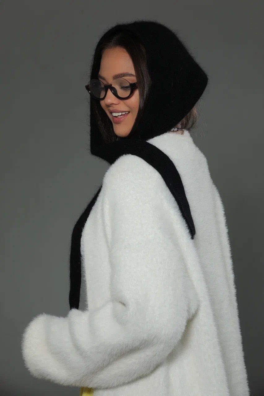 капор женский,кардиган с капюшоном,капор вязаный,кардиган,женская кофта