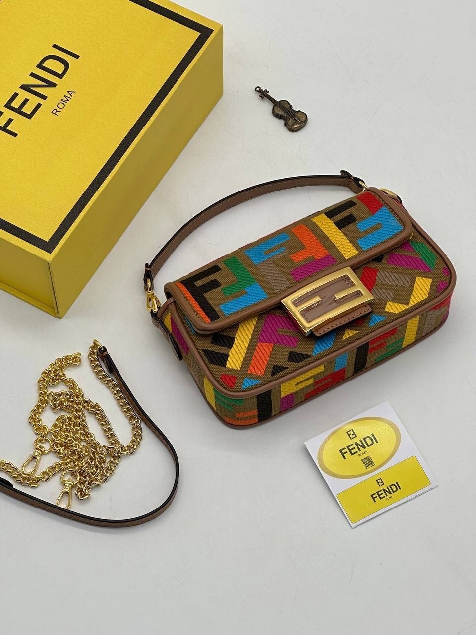 сумка фенди разноцветная,сумка fendi baguette,сумка женская fendi,cумка fendi,fendi сумка на плечо