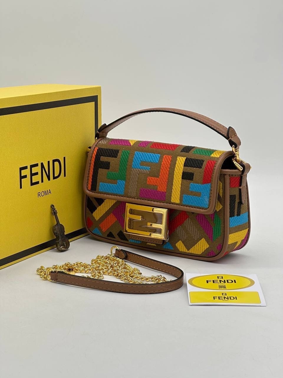 сумка фенди разноцветная,сумка fendi baguette,сумка женская fendi,cумка fendi,fendi сумка на плечо